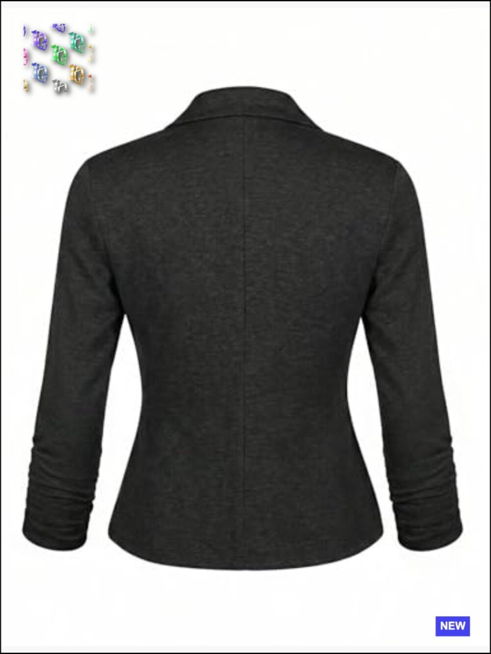 Lightweight Ponte Blazer Classic Work Office Stretch Cardigan Jacket Chic - Picture 2 of 7